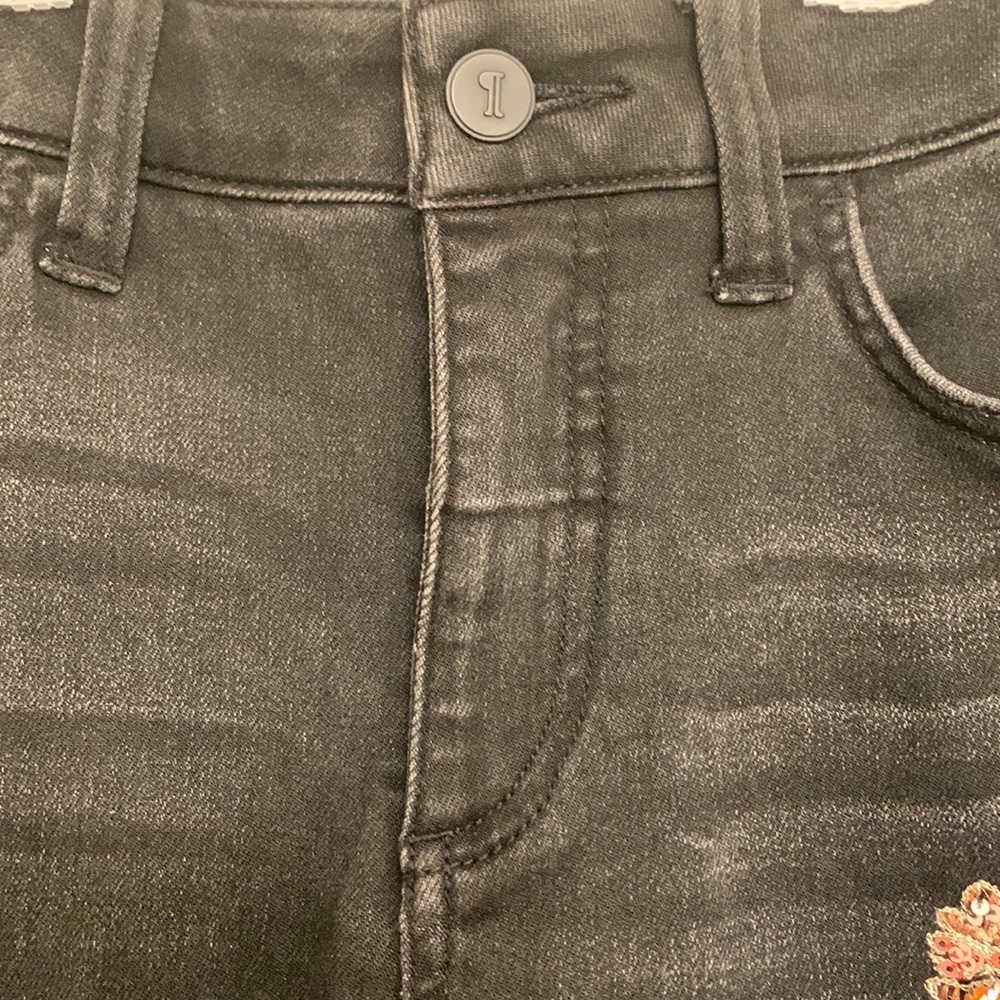 Anthropology Jeans Grey with embroidery and jewels Pilcro - Picture 13 of 15